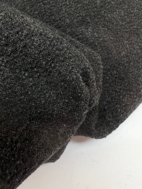 Wool Crepe Melange Gray Stretch