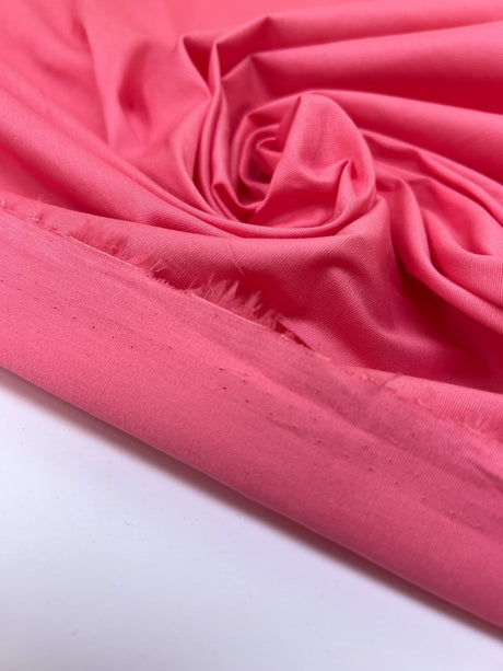 Pink Viscose Elastane Woven