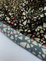 Printed Polyester Twill Beige Pink