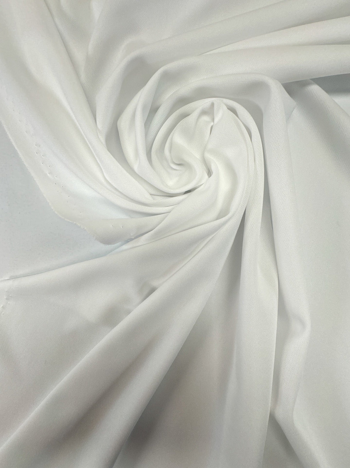 White Polyamide Elastane Knitted Fabric