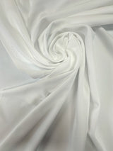 White Polyamide Elastane Knitted Fabric