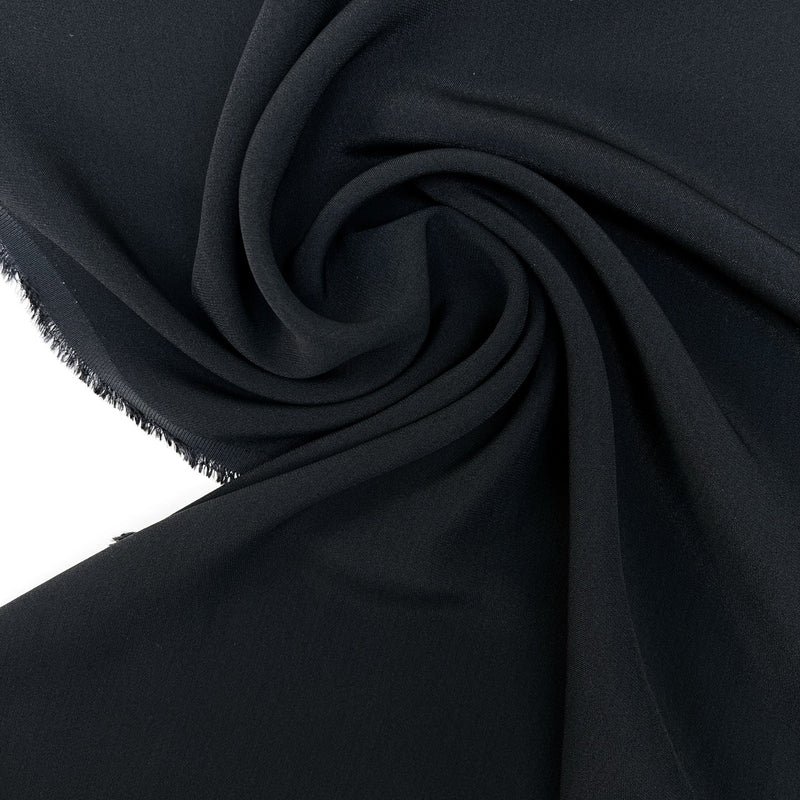 Viscose Crepe Woven Blue Black Stretch