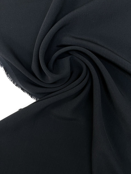 Viscose Crepe Woven Blue Black Stretch
