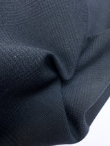 Wool Polyamide Checked Blue Suiting Fabric