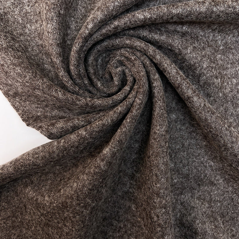 Wool Knitted Melange Brown