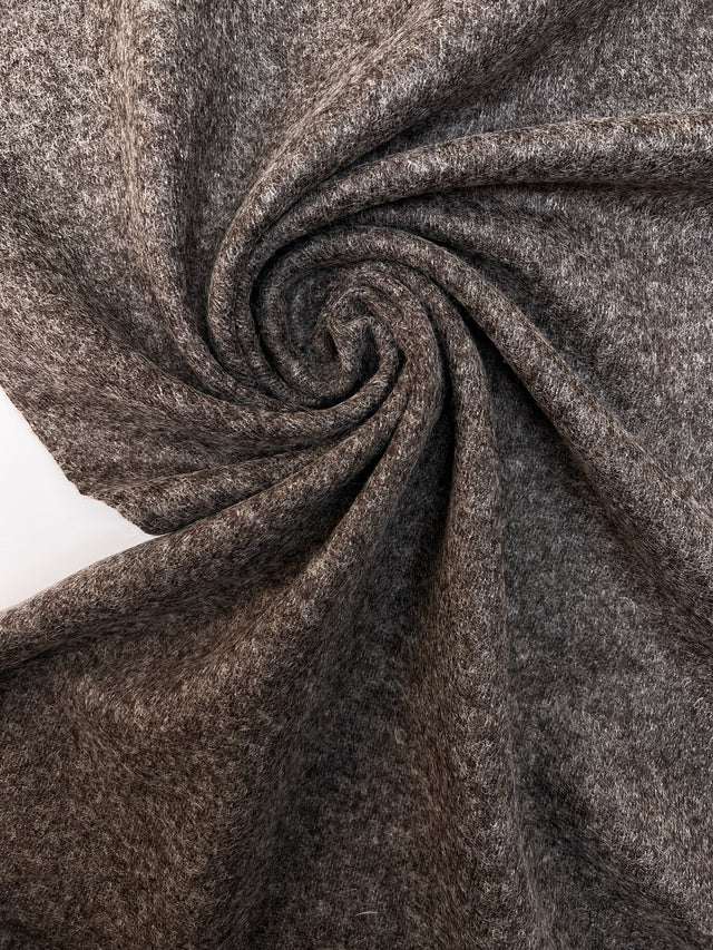Wool Knitted Melange Brown