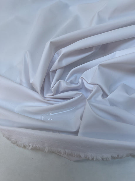 Waterproof White Polyamide Rep Weave Jacket Fabric