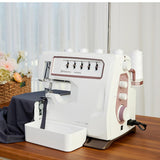 Husqvarna Viking Amber Air S 500 Coverlock Machine - Overlock Serger, 23 Stitches, 12" Extension Table (1 Unit)