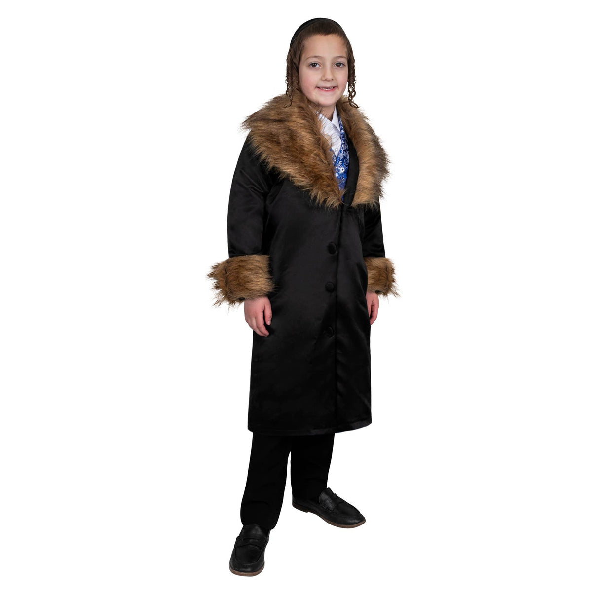 Rabbi Coat with Fur Costume - Kids
