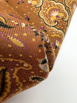 Wool Twill Printed Yellow Brown