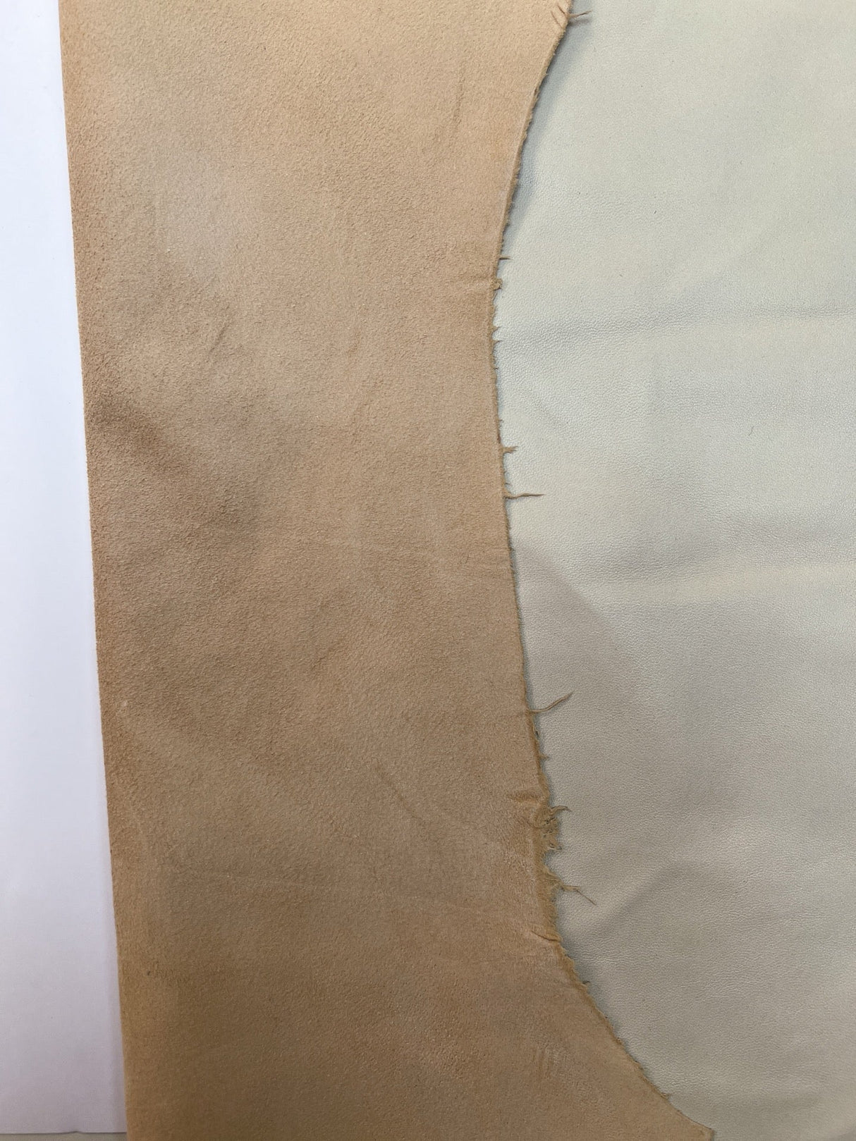 Beige Stretch Leather Fabric