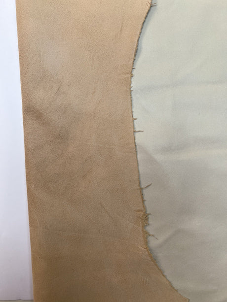 Beige Stretch Leather Fabric