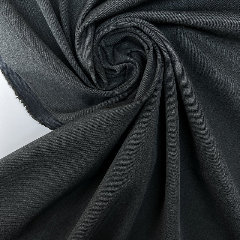 Virgin Wool Twill Gray Blue