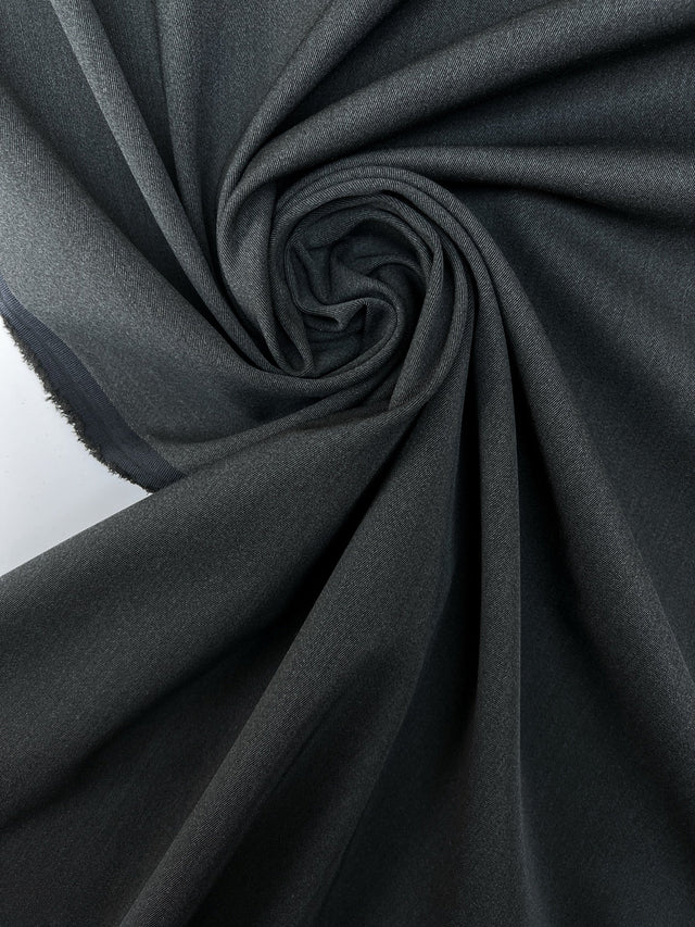 Virgin Wool Twill Gray Blue