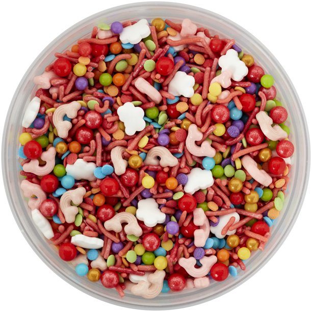 Wilton Bright and Colorful Rainbow Sprinkles Mix, 10.5 oz. Tub