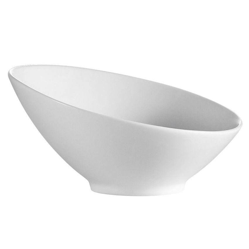CAC China SHER-B9 White Porcelain Sheer Salad Bowl, 26 oz., 9" Diameter x 3-3/4" High - Case of 12