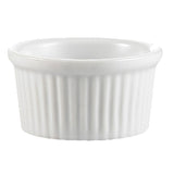 CAC RKF Festiware Super White China Fluted Ramekin, 2 oz.