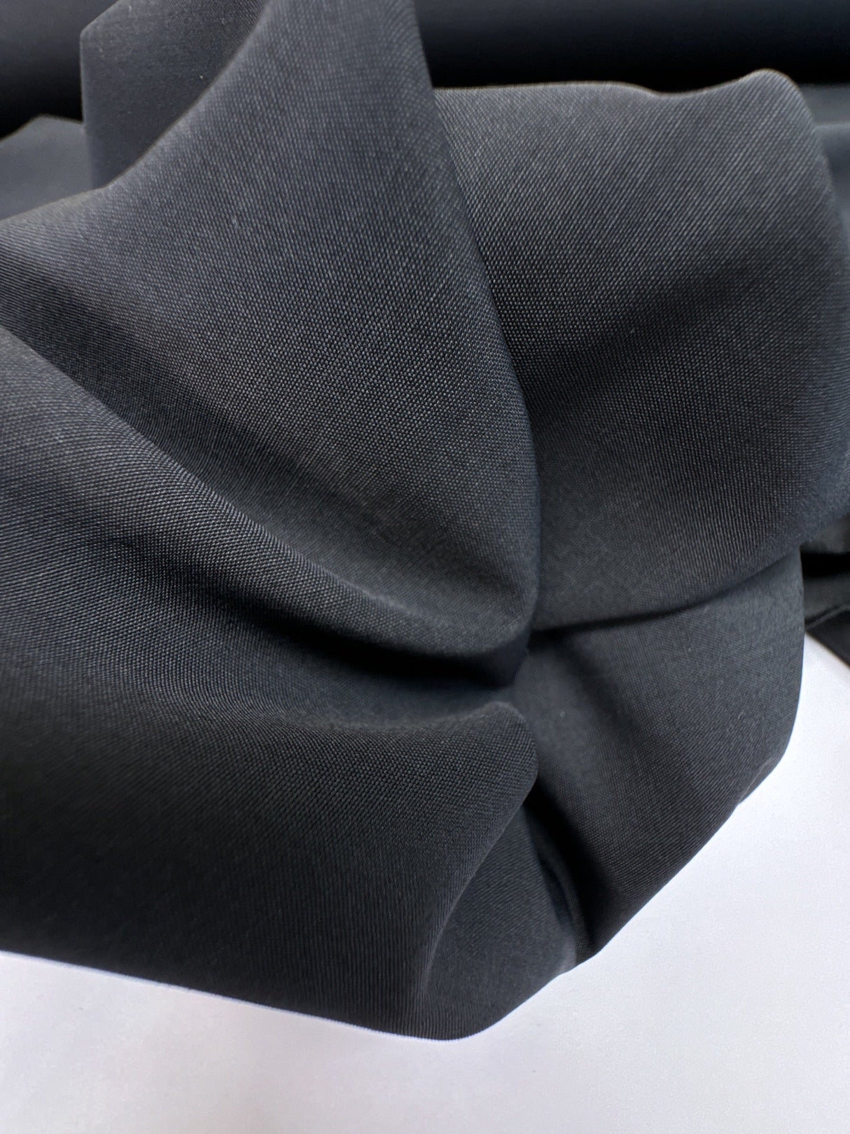 Black Virgin Wool Oxford Weave