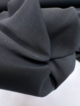 Black Virgin Wool Oxford Weave
