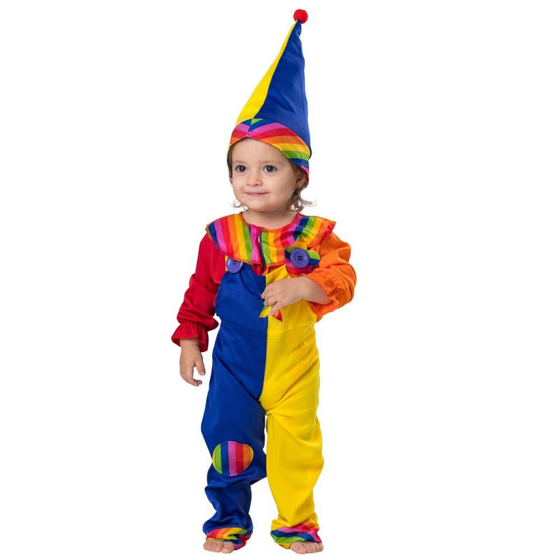 Baby toddler clown costume with shirt pants and hat