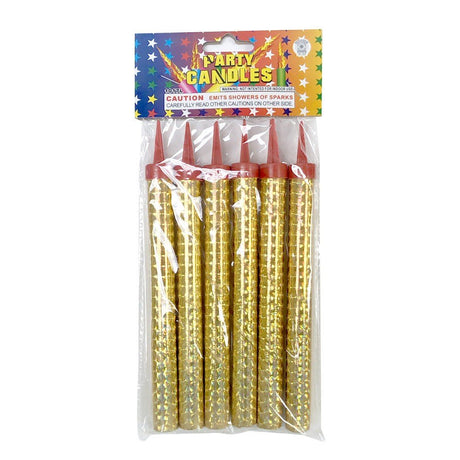 Cake Sparkler Party Candles Large 6 Pack