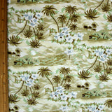 Poly Microfiber Boardshort Fabric Calming Palm Tree Paradise 31" Remnant