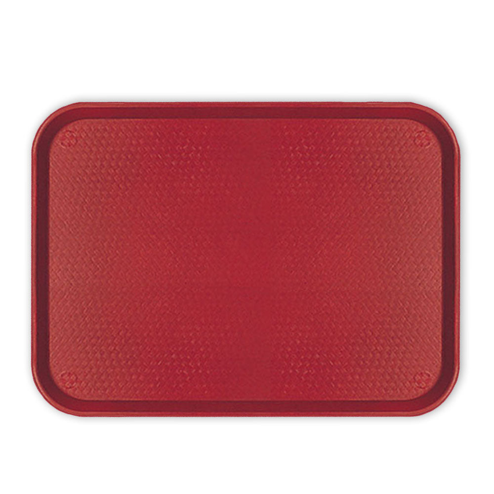 Cambro 1216FF Fast Food Tray 11-7/8" x 16-1/8" - Cranberry, Case Of 24