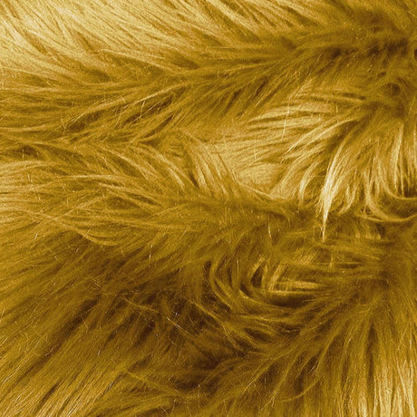 Camel Faux Fur Fabric - Luxury Shaggy, Camel, 60" Width (1 Yard)