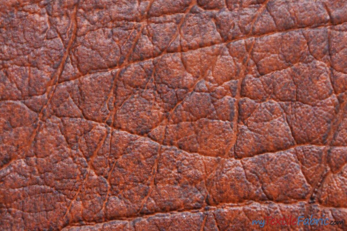 Heavy Duty Textured Vinyl Fabric - Upholstery Weight, Textured Faux Leather, 54" Width, Multiple Colors (1 Yard)