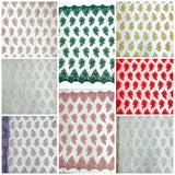 Camila Embroider Floral Damask Lace Fabric - Floral Damask, 54" Width (1 Yard)