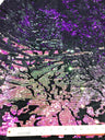 Camo Sequin Stretch Velvet Fabric - Iridescent Sequin Camo Pattern, 54" Width (1 Yard)