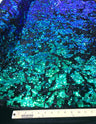 Camo Sequin Stretch Velvet Fabric - Iridescent Sequin Camo Pattern, 54" Width (1 Yard)