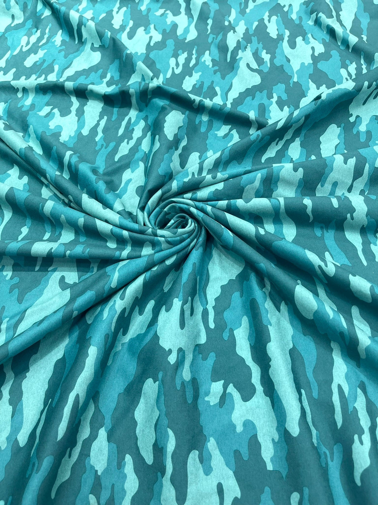 Camouflage Polyester Spandex Fabric - Heather Camouflage Print, Reversible, 58" Width (1 Yard)