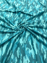 Camouflage Polyester Spandex Fabric - Heather Camouflage Print, Reversible, 58" Width (1 Yard)