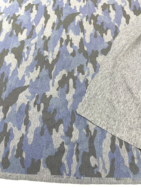 Camouflage Polyester Spandex Fabric - Heather Camouflage Print, Reversible, 58" Width (1 Yard)