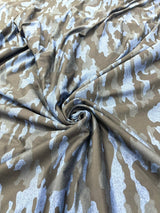 Camouflage Polyester Spandex Fabric - Heather Camouflage Print, Reversible, 58" Width (1 Yard)