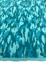 Camouflage Polyester Spandex Fabric - Heather Camouflage Print, Reversible, 58" Width (1 Yard)