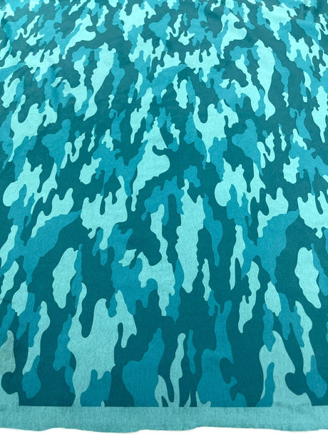 Camouflage Polyester Spandex Fabric - Heather Camouflage Print, Reversible, 58" Width (1 Yard)