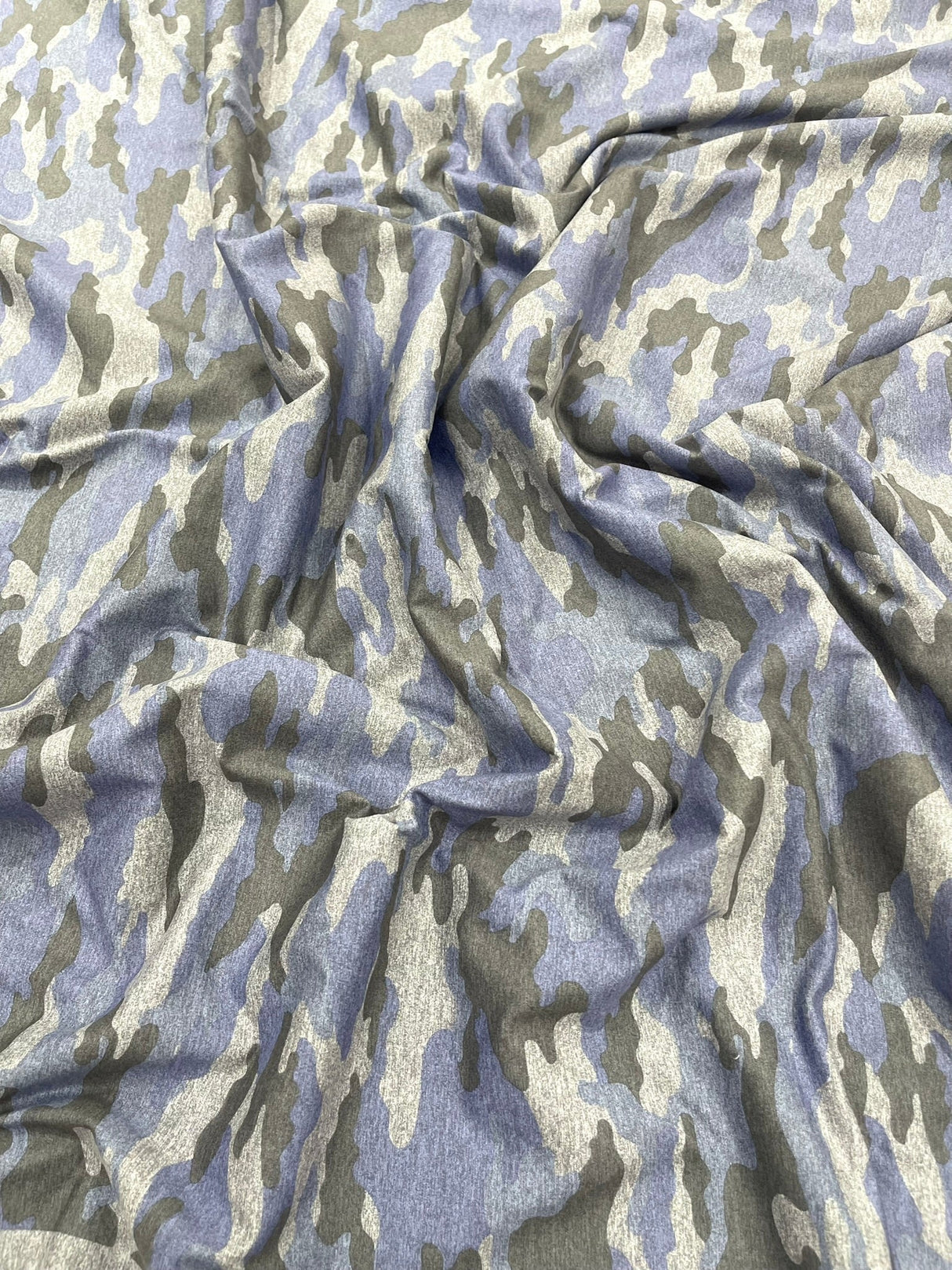 Camouflage Polyester Spandex Fabric - Heather Camouflage Print, Reversible, 58" Width (1 Yard)
