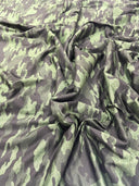 Camouflage Polyester Spandex Fabric - Heather Camouflage Print, Reversible, 58" Width (1 Yard)