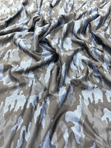 Camouflage Polyester Spandex Fabric - Heather Camouflage Print, Reversible, 58" Width (1 Yard)