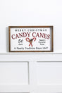 17” Wood & Metal Candy Canes Wall Sign