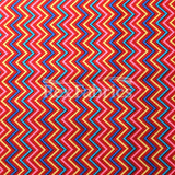 Candy Land Polyester Spandex Fabric - Multicolor Chevron, 60" Width, 300 GSM, DRI-TEX Moisture Wicking (1 Yard)