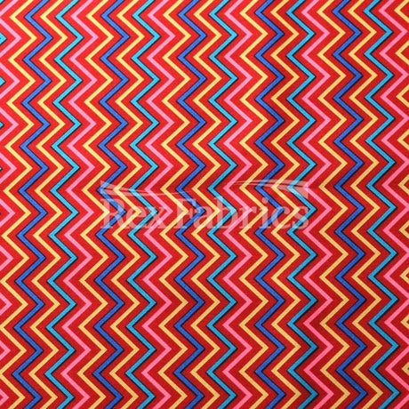 Candy Land Polyester Spandex Fabric - Multicolor Chevron, 60" Width, 300 GSM, DRI-TEX Moisture Wicking (1 Yard)