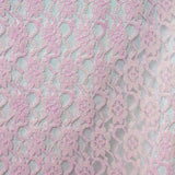 Raschel Lace Polyester Fabric - French Floral Lace, Aqua, 60" Width