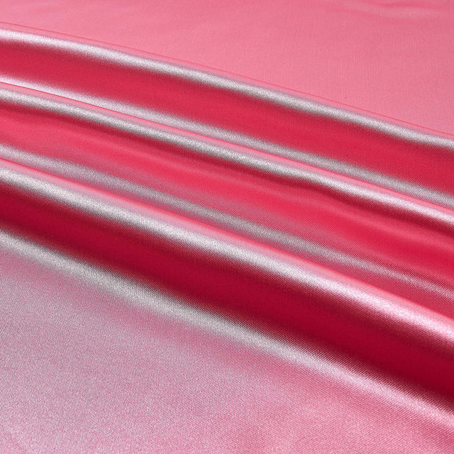 Candy Pink Stretch Charmeuse Fabric - Candy Pink, 60" Width
