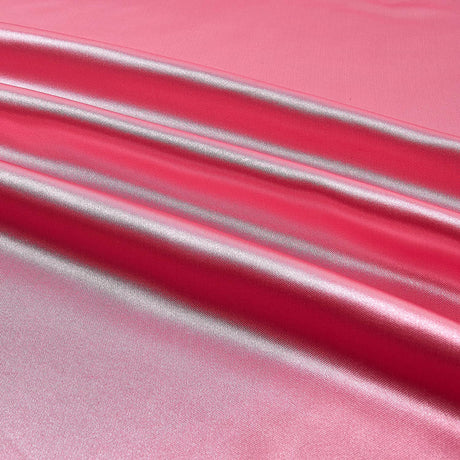 Candy Pink Satin Charmeuse Fabric - Candy Pink, 60" Width
