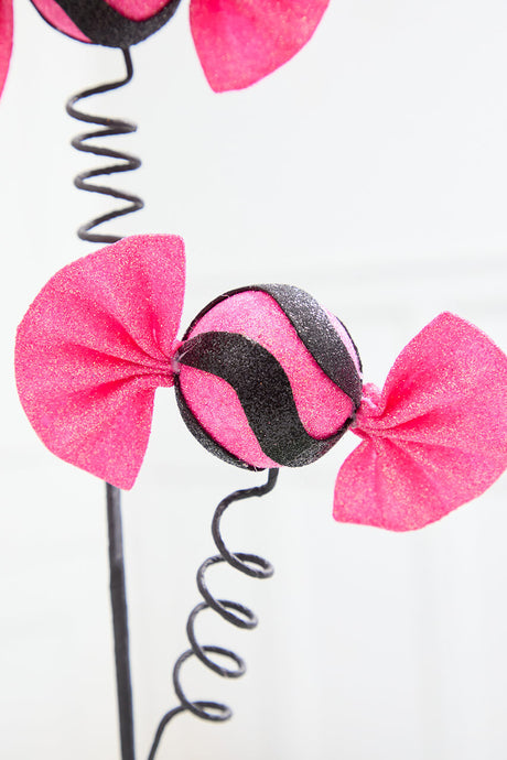 23" Pink Glitter Halloween Candy Spray