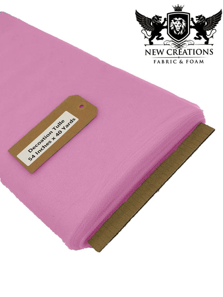 Candy Pink Tutu Tulle Fabric - Candy Pink, Sheer Netting, 54" Width (5 Yards)