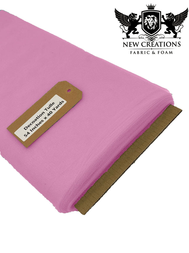 Candy Pink Tutu Tulle Fabric - Candy Pink, Sheer Netting, 54" Width (5 Yards)